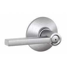 Latitude Satin Chrome Privacy Bed/Bath Door Lever