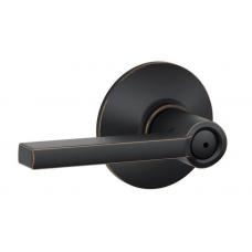 Latitude Aged Bronze Privacy Bed/Bath Door Lever