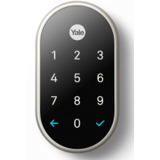 Nest x Yale Lock Satin Nickel with Nest Connect